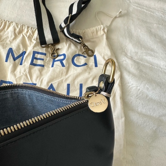 Clare V Petite Jeanne Black Leather Bag - Picture 5 of 7